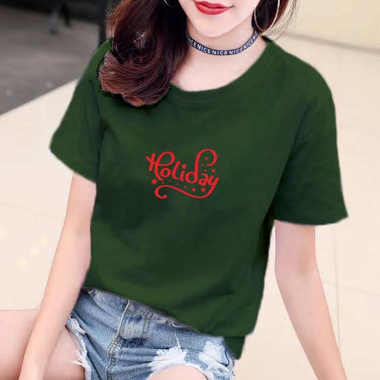 YOURSTYLE1119 - KAOS HOLIDAY BAJU KAOS WANITA DISTRO UNISEX OVERSIZE JUMBO KEKINIAN TERLARIS