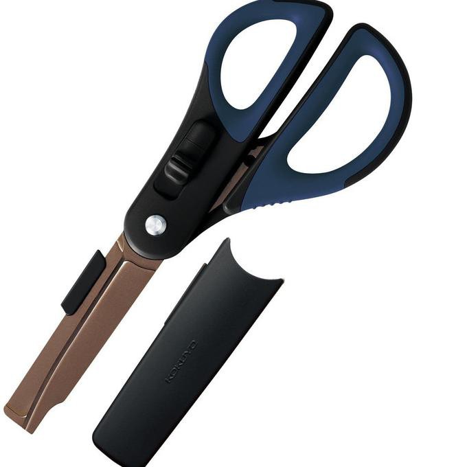 

HARGA SPESIAL NEW !! Gunting + Cutter Kokuyo 2 Way Scissors TITANIUM HAZA-PT410D - Navy