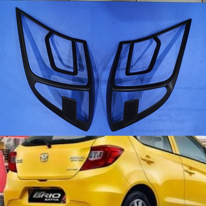 Garnish COVER lampu STOP REM BELAKANG HONDA  All new brio 2019 - 2021 HITAM DOFF