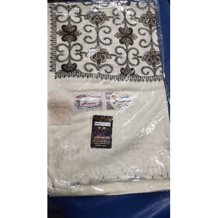 SORBAN Kashmiri Sulam dan printing motif original KUNING KUNYIT-Kode H