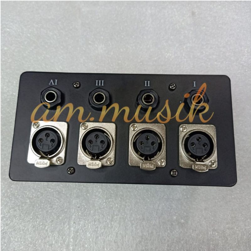 PANEL BOX MIC INSTRUMEN 4 CHANNEL AKAI XLR FEMALE