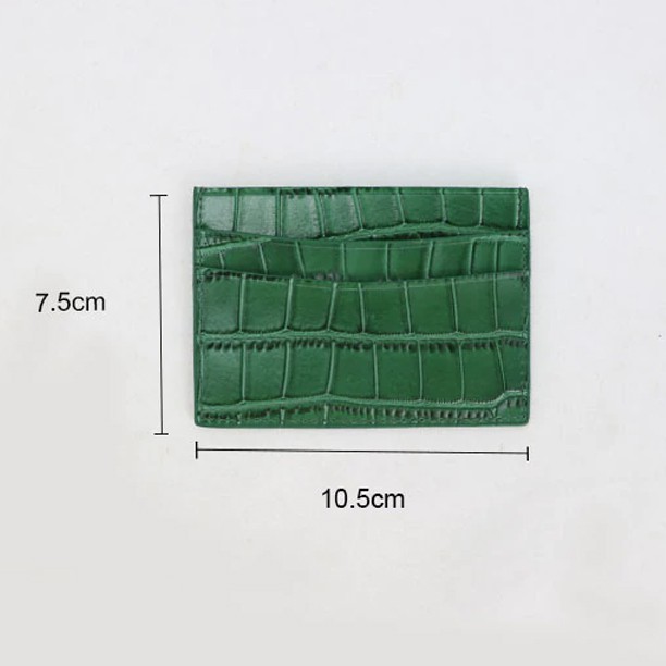 LUXTHER - 4 SLOT CARD HOLDER Classic Crocodile Pattern DOFF Men Women