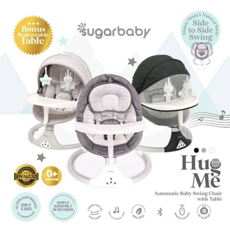 Sugarbaby Hug Me Automatic Baby Swing Chair With Table