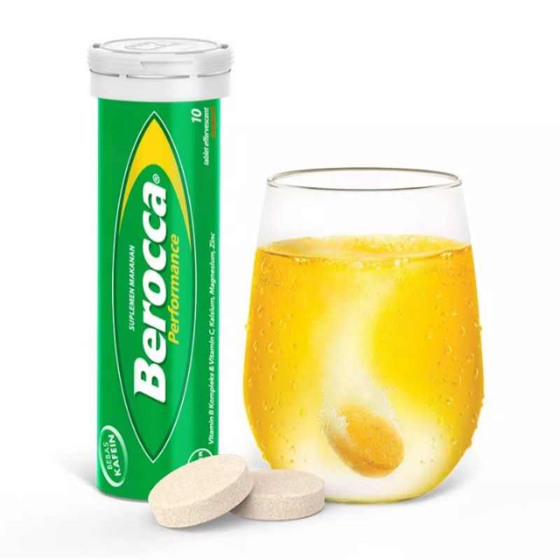 BEROCCA Performance Effervescent Tab isi 10 Multivitamin Vitamin Berroca Suplemen Suplement Seduh
