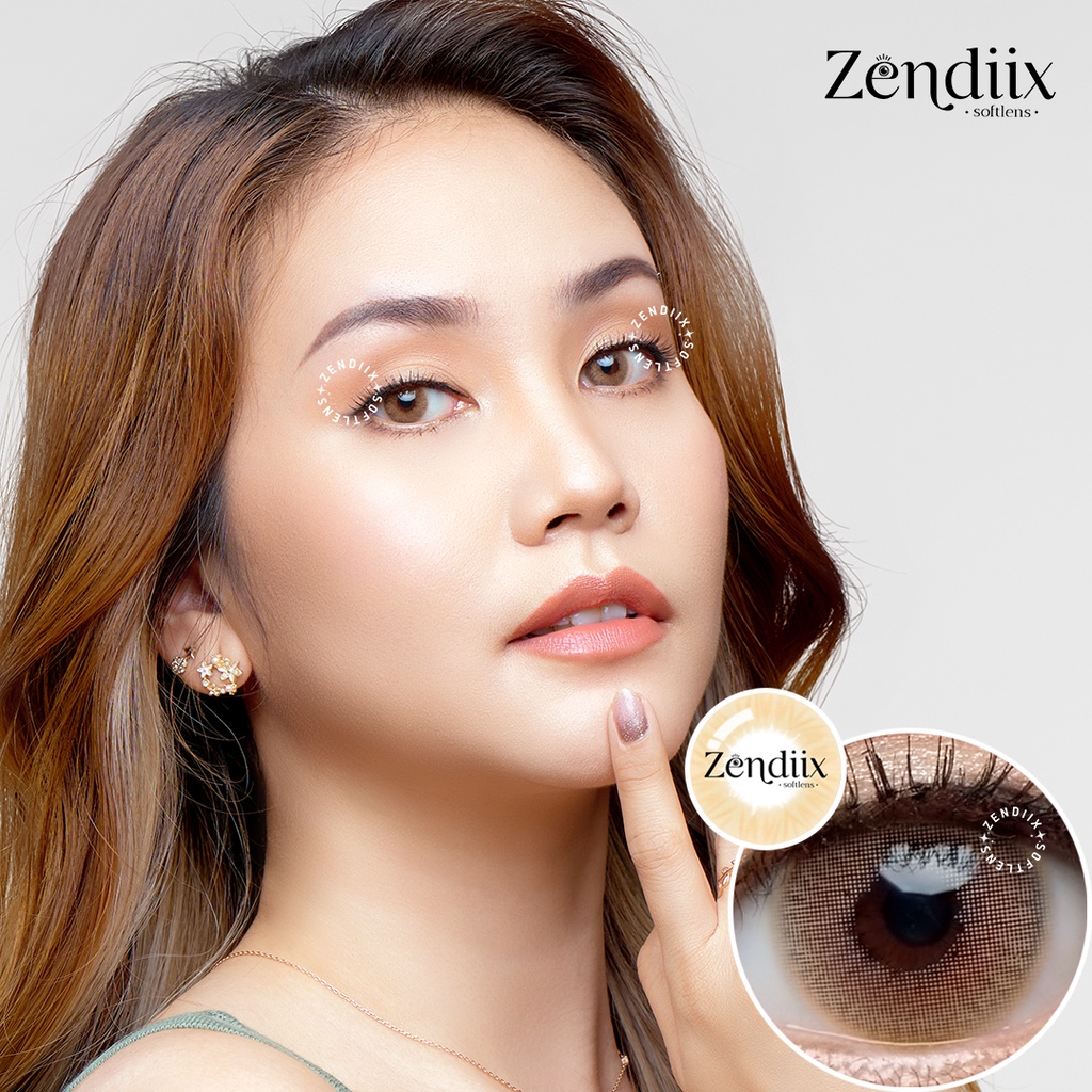 Softlens HYDROCOR Warna BROWN 14.5mm Normal Beda Minus