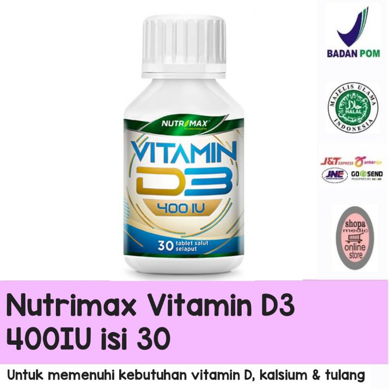 Nutrimax Vitamin D3 400 IU - isi 30 Tablet