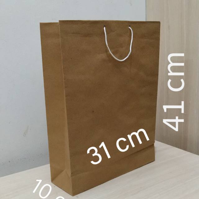 Jual Paper Bag Polos Besar 41 x 30 x 10 cm Indonesia|Shopee Indonesia