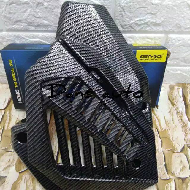 VARIASI TUTUP RADIATOR VARIO 125 150  KARBON - VARIO 2016 - 2019
