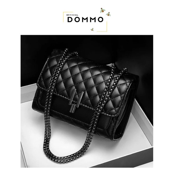 [LOKAL] DOMMO - D1524  TAS CHELSY Tas Selempang Wanita Fashion Slingbag Rantai