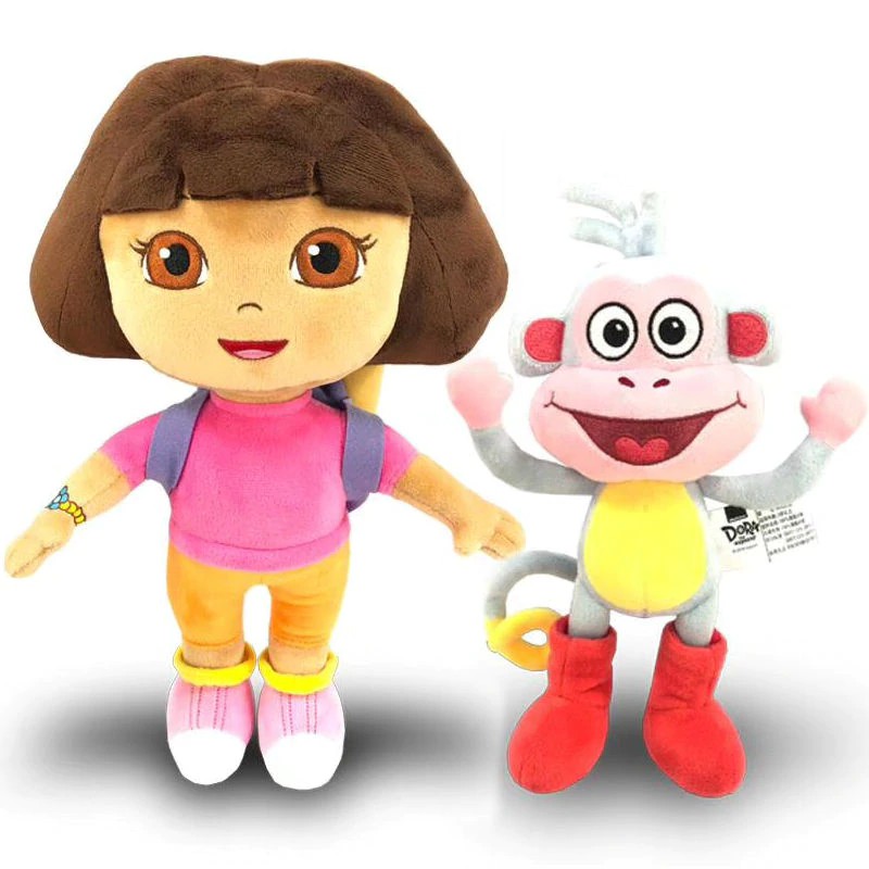 Boneka Anak 100% genuino 15-30cm Dora el explorador botas swiper dibujos animados de felpa suave