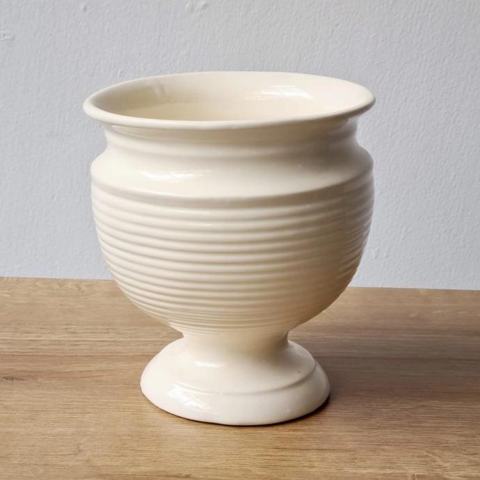 Vas Keramik Bunga Cawan Bulat/ Vas Meja