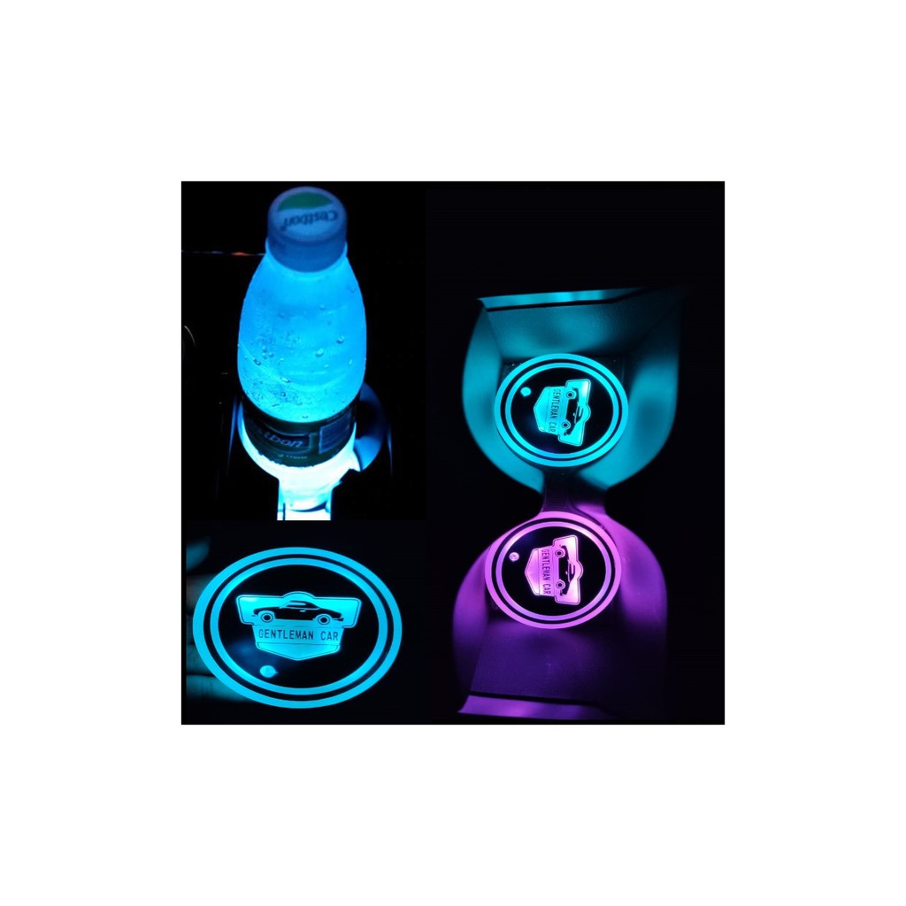 LED Car Cup Holder isi 2 pcs | Lampu USB Mobil By Gentleman Car