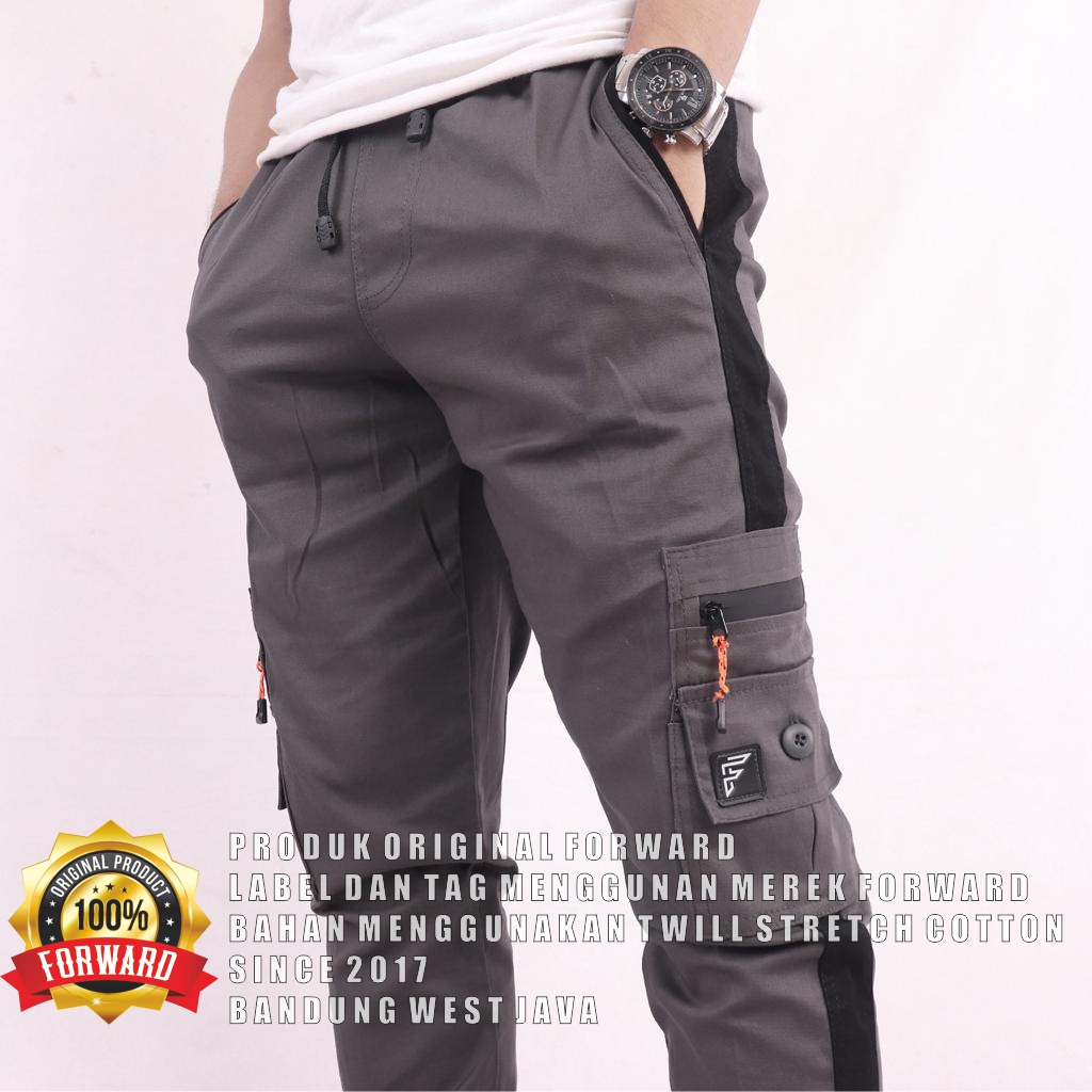 Celana Joger Jogger Cargo Pria List Forward System