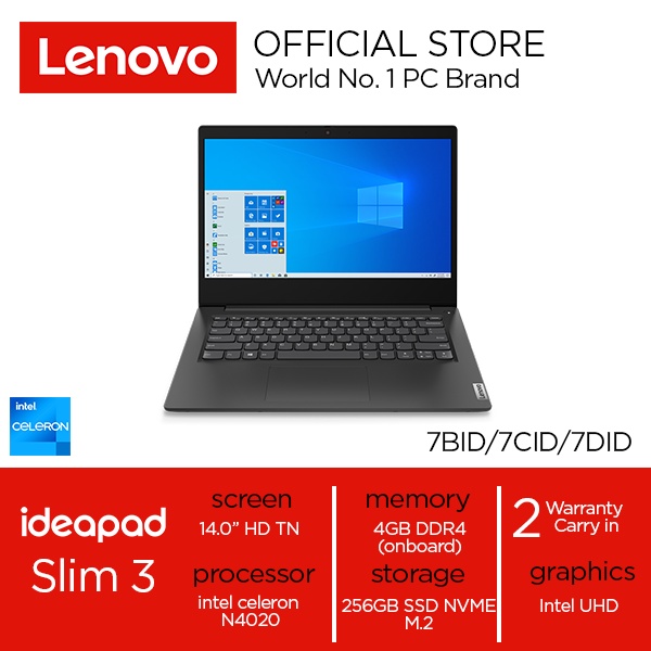 Lenovo IP Slim 3 7BID/7CID/7DID Intel N4020/4GB/256SSD/INTEL UHD/14" HD TN/WIN 11