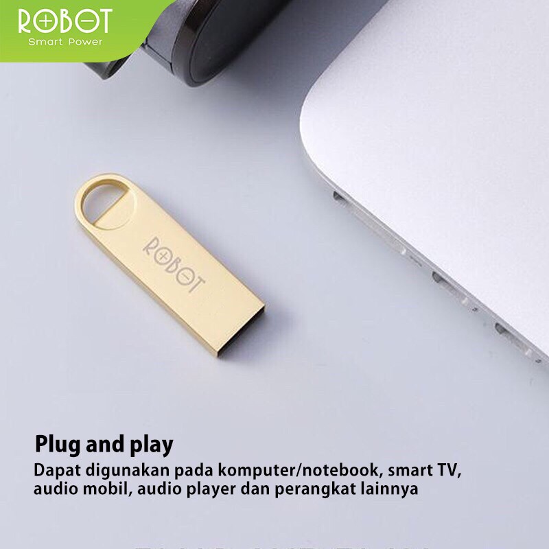 ROBOT RF 4GB,8GB,16GB,32GB Gold Flashdisk FlashDrive USB High Transmission - Garansi 1 Tahun