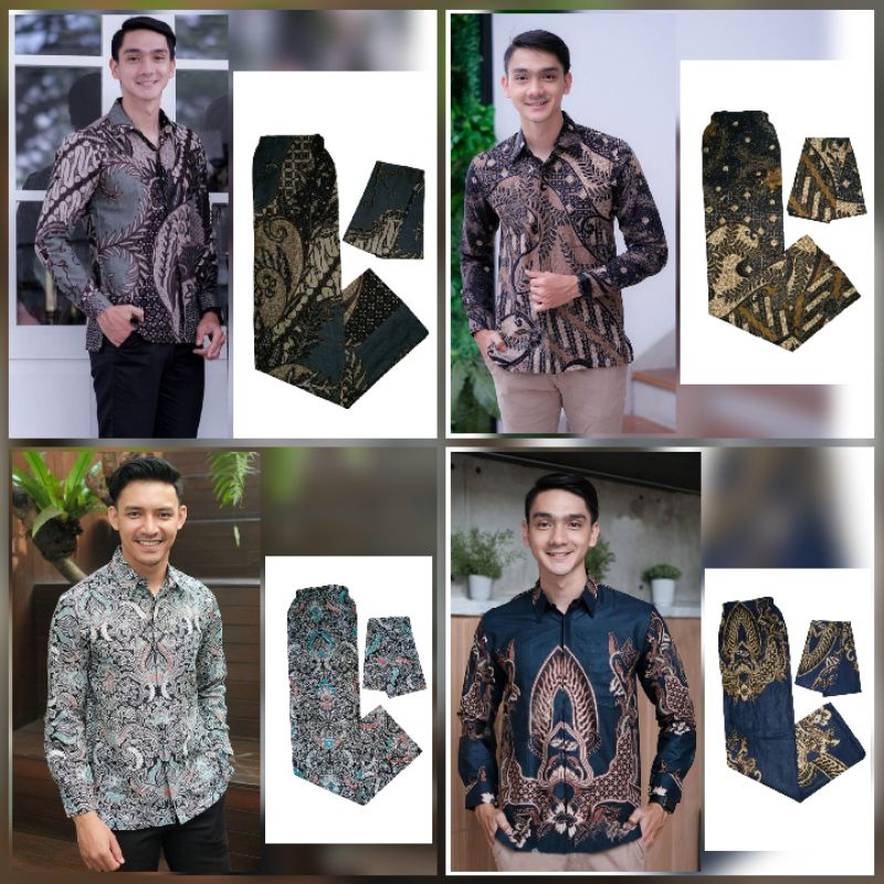 KEMEJA PRIA DAN ROK BATIK ( KEMEJA+ROK FREE SLENDANG)