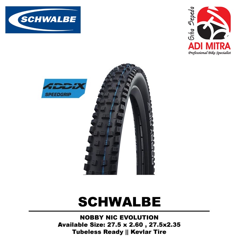 Schwalbe Nobby Nic Evolution 27.5 Kevlar Tire Ban Luar Sepeda MTB