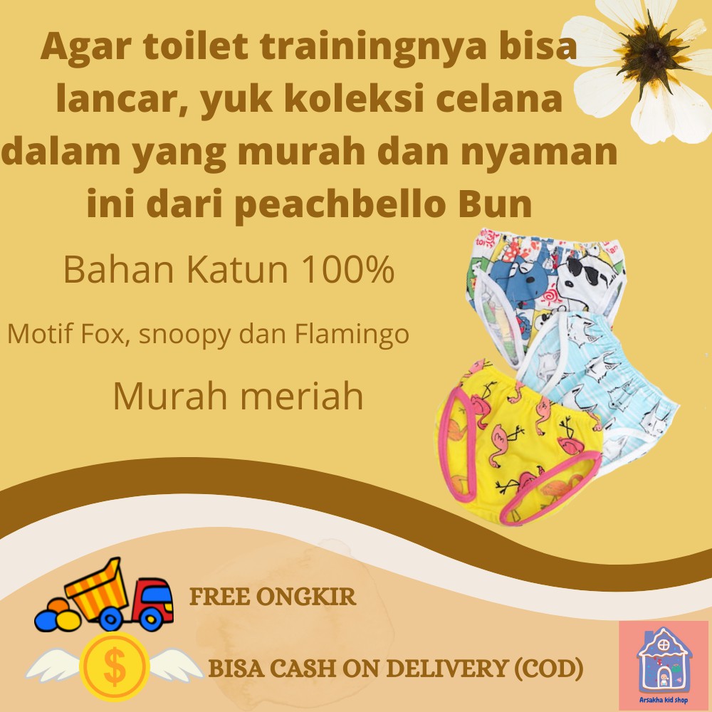 Peachbello CD Anak Pakaian Dalam Anak Celana Dalam Anak Perempuan Laki-Laki Celana Dalam Anak Laki B