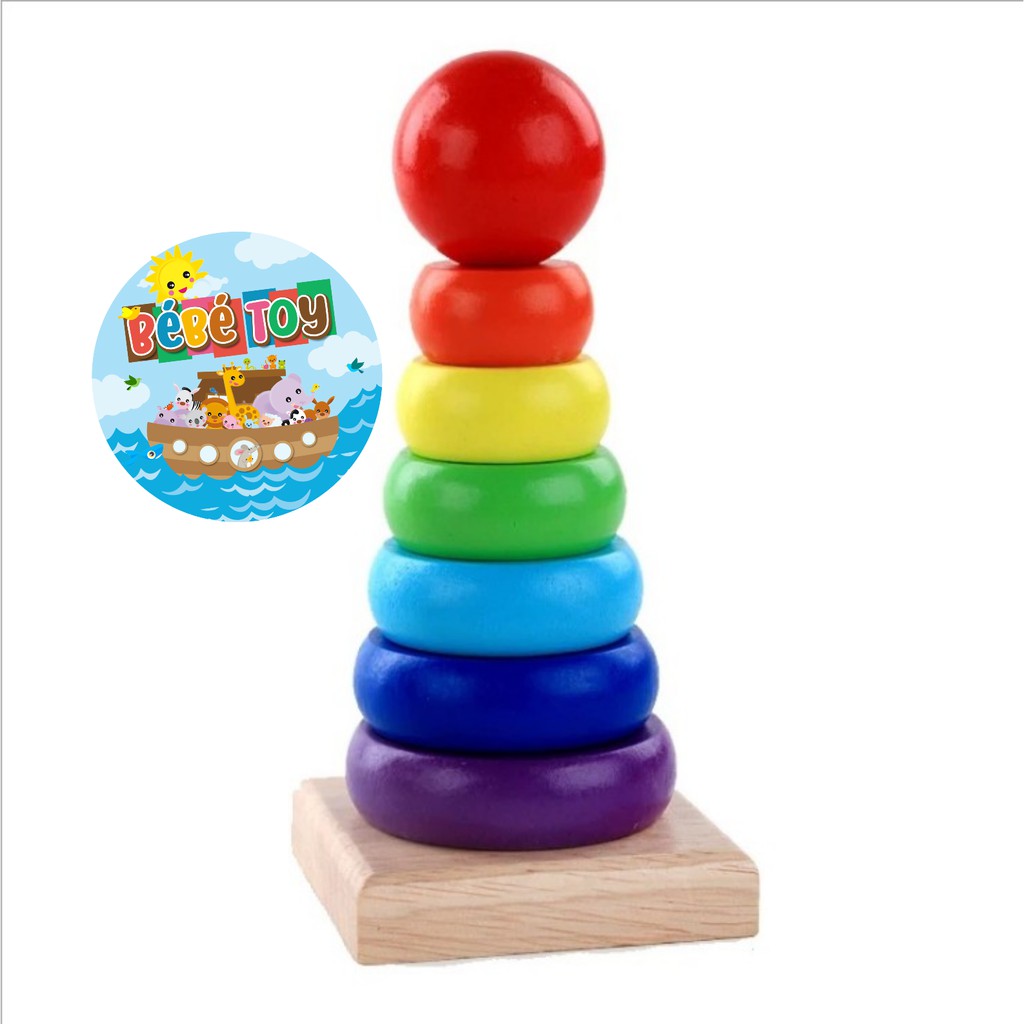 Rainbow Tower Wooden Toys