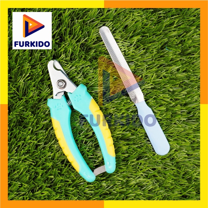 Richu Pet Nail Clipper Gunting Kuku Kucing Anjing 1 Set Gunting Kikir