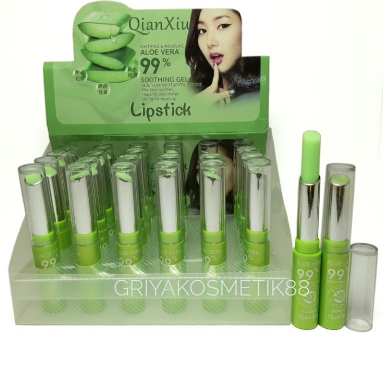 Lipstik aloe vera qianxiu soothing gel (Ecer)