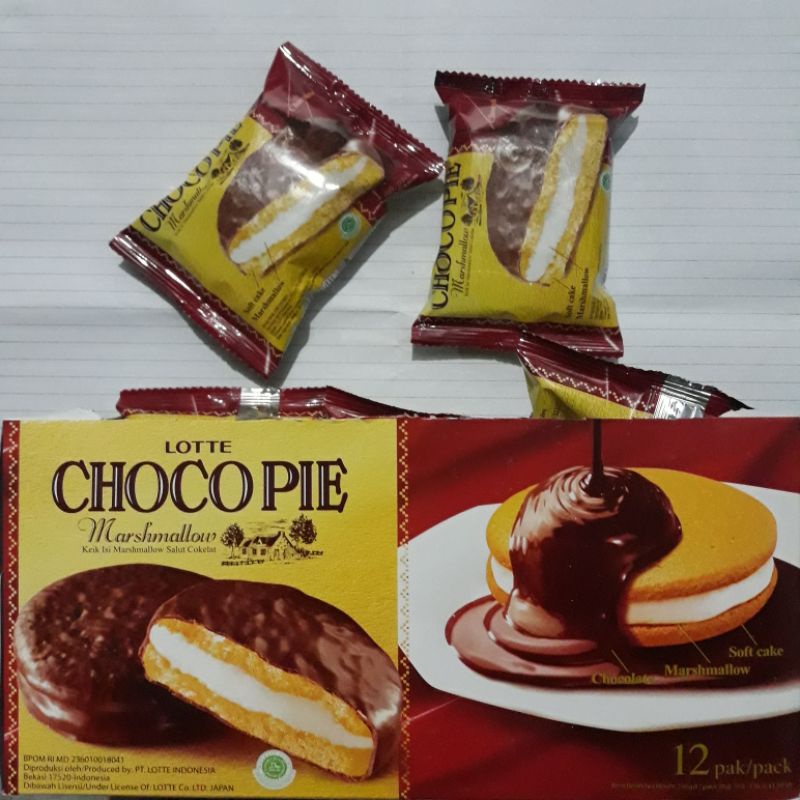 

Chocopie Marshmallow - 28g x 12 pcs (500gr) Lotte CHOCO PIE isi 12 bungkus Lotte Chocopie Marshmallow 28 gram ( 1pack isi 12 pcs) /YAPsnack001