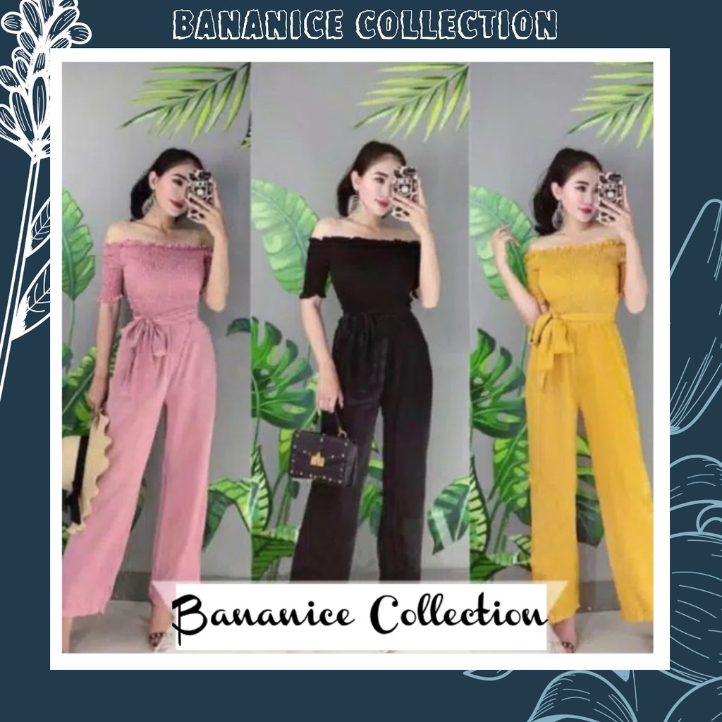 BC - JUMPSUIT SABRINA KERUT / BAJU WANITA CASUAL