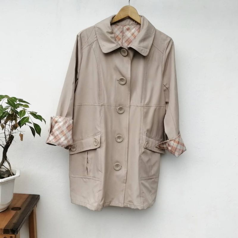 Aller long coat / coat jepang / jaket jepang / jaket wanita / jaket korea / coat korea / baju vintag