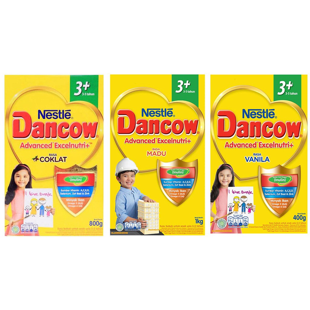 Susu DANCOW 3+ 800g Vanila/Madu/Coklat