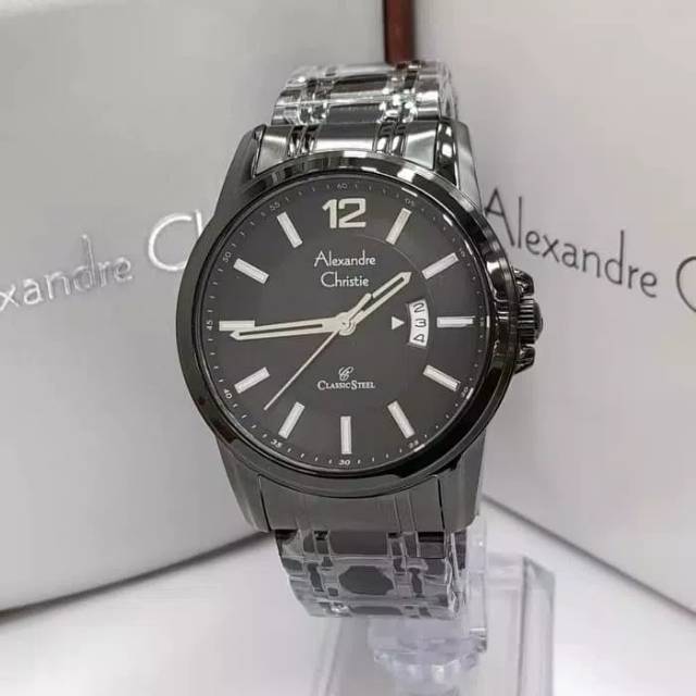 JAM TANGAN PRIA ALEXANDRE CHRISTIE AC 8325 FULL BLACK