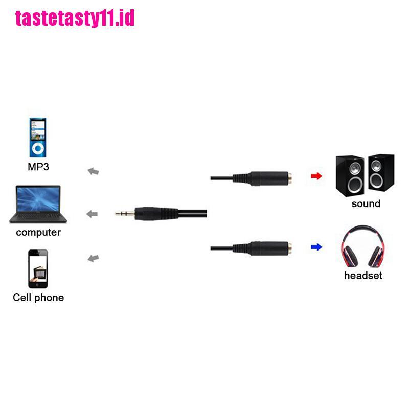 (TTID) Kabel Splitter Jack Audio 3.5mm Untuk Headphone