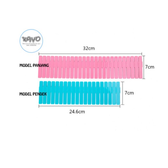 PENDEK Sekat Laci Organizer Pemisah Pembatas Kotak Lemari 1 Set isi 4
