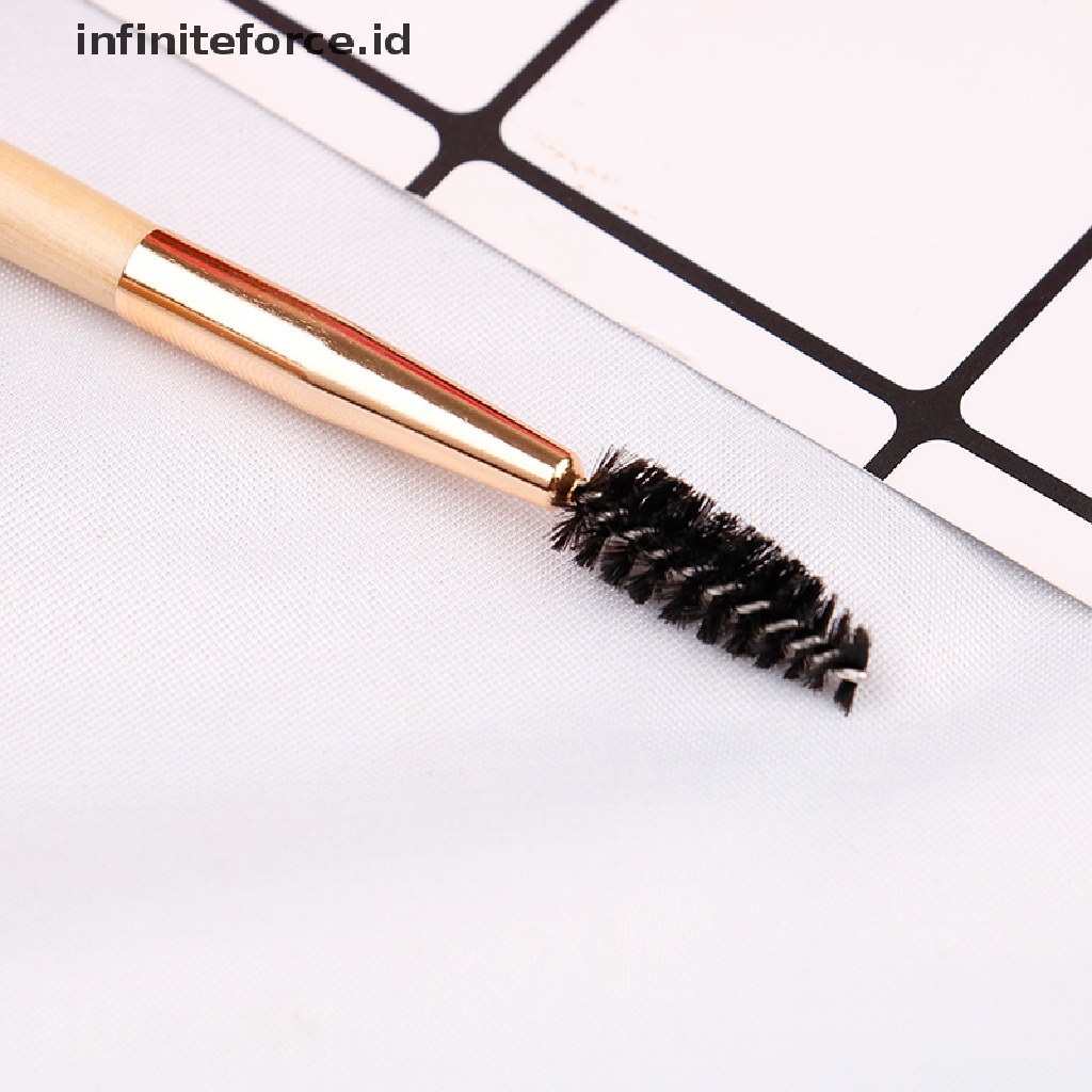 Infiniteforce.id Brush Alis + Sisir Bambu Untuk Makeup / Kosmetik Wanita