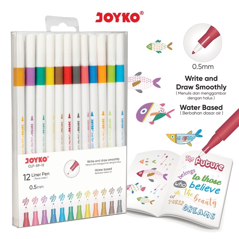 

PENA LINER JOYKO/LINER PEN MEREK JOYKO 12 WARNA CLP-59-12