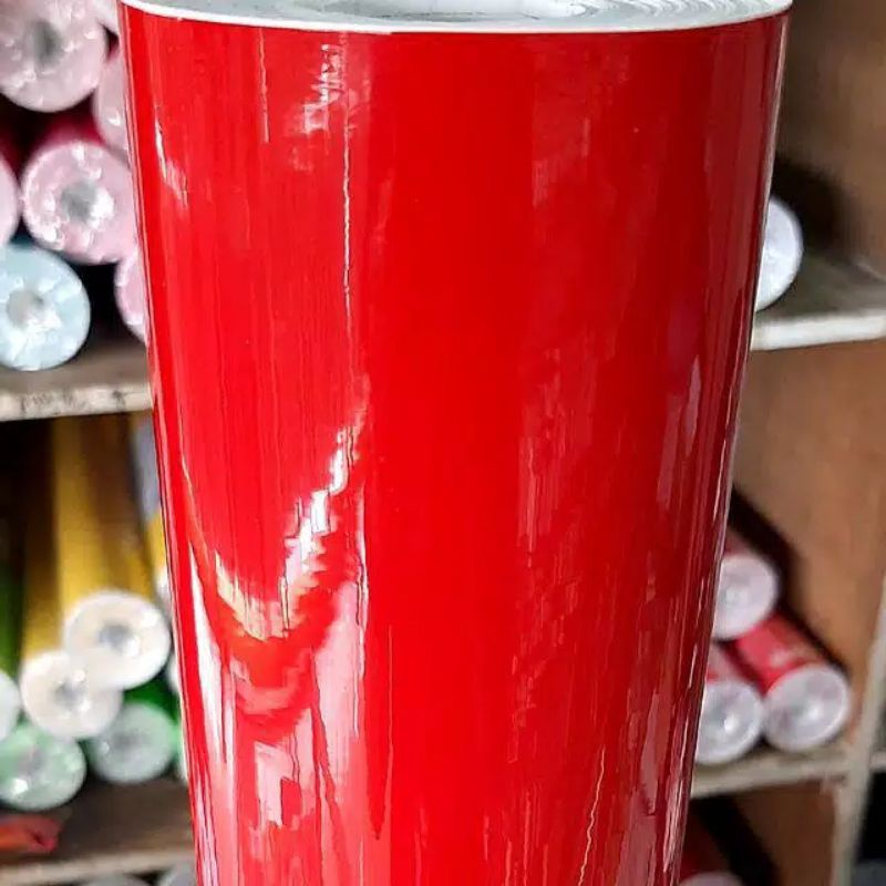 Stiker Skotlet Motor Merah Glossy