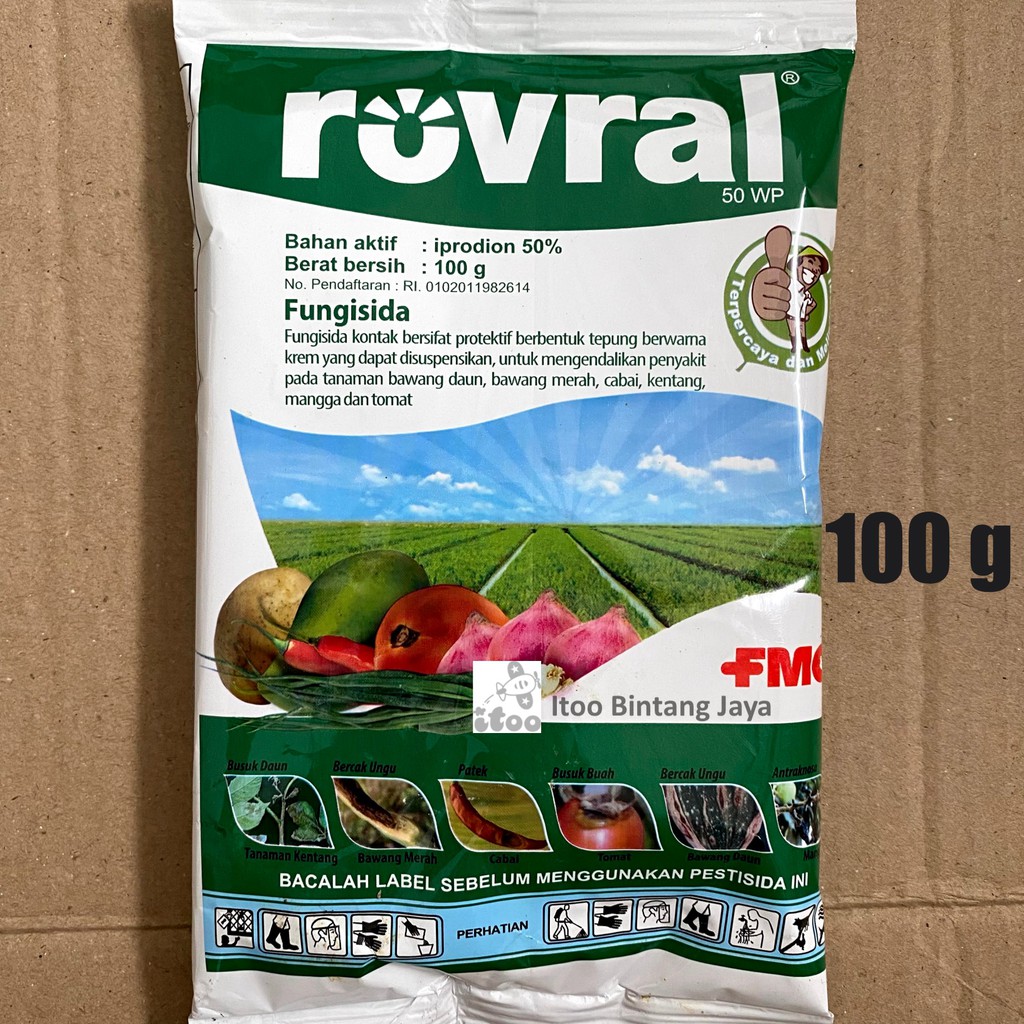 Jual Fungisida Sistemik Rovral Iprodion 50WP 100 gram | Shopee Indonesia