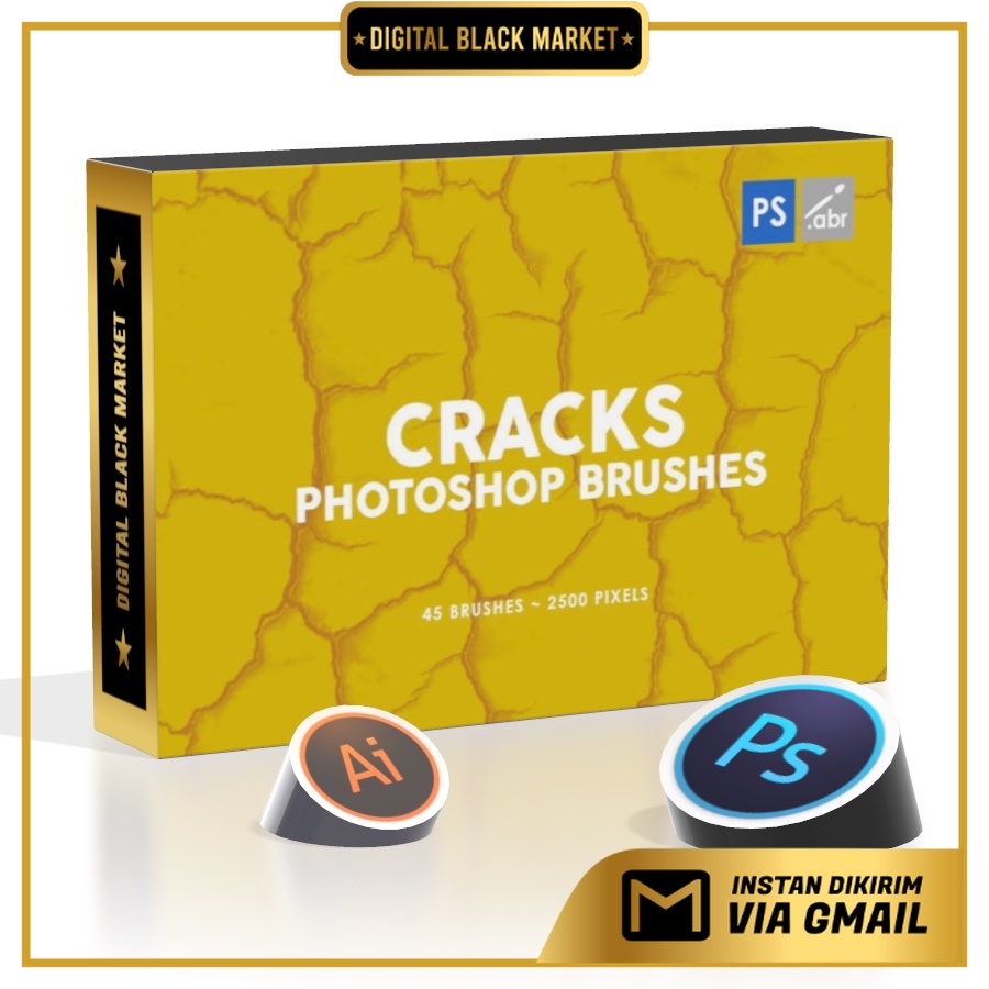 45 Cracks - Photoshop Stamp Brushes