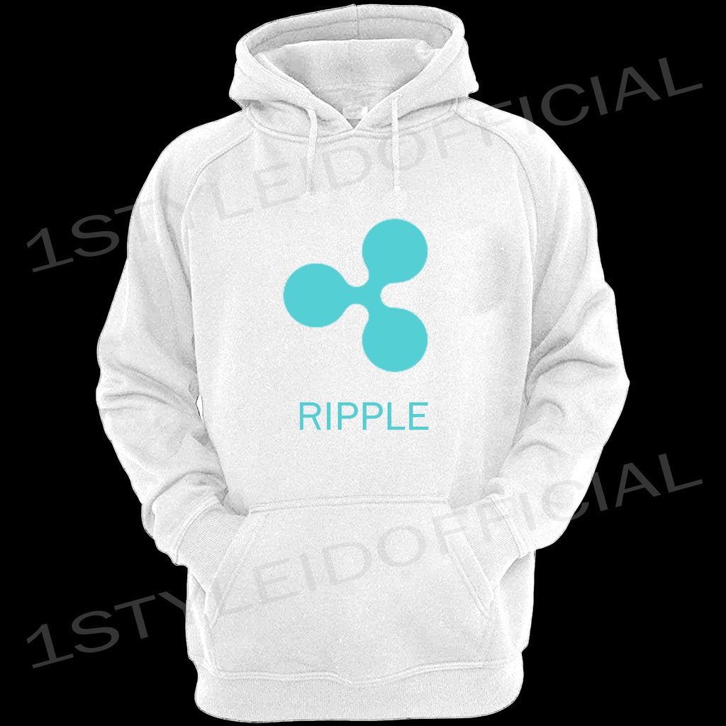 Hoodie PREMIUM TEBAL BORDIR BESAR OVERSIZE - Logo Koin RIPPLE