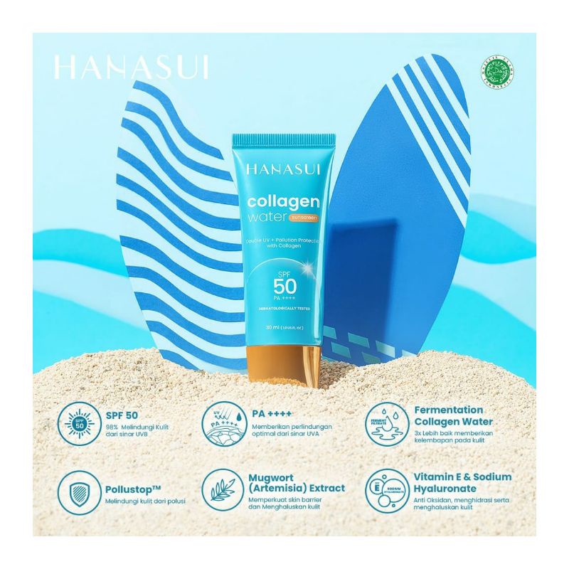 HANASUI Collagen Water Sunscreen SPF50 PA++++ UV 30ml / Sunscreen Hanasui