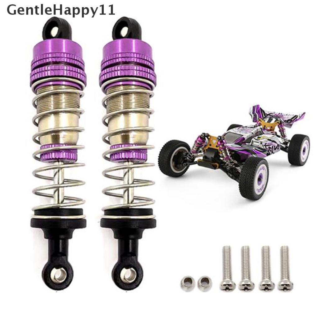 Gentlehappy 2PCs Shock Absorber Universal Depan &amp; Belakang Bahan Metal Untuk Wltoys 124019 144001 Mobil RC