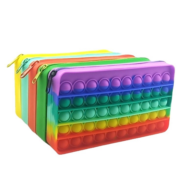 

Tempat pensil POP IT Polos Kotak Pensil Alat Tulis Kekinian Bubble Fidget Push Toys