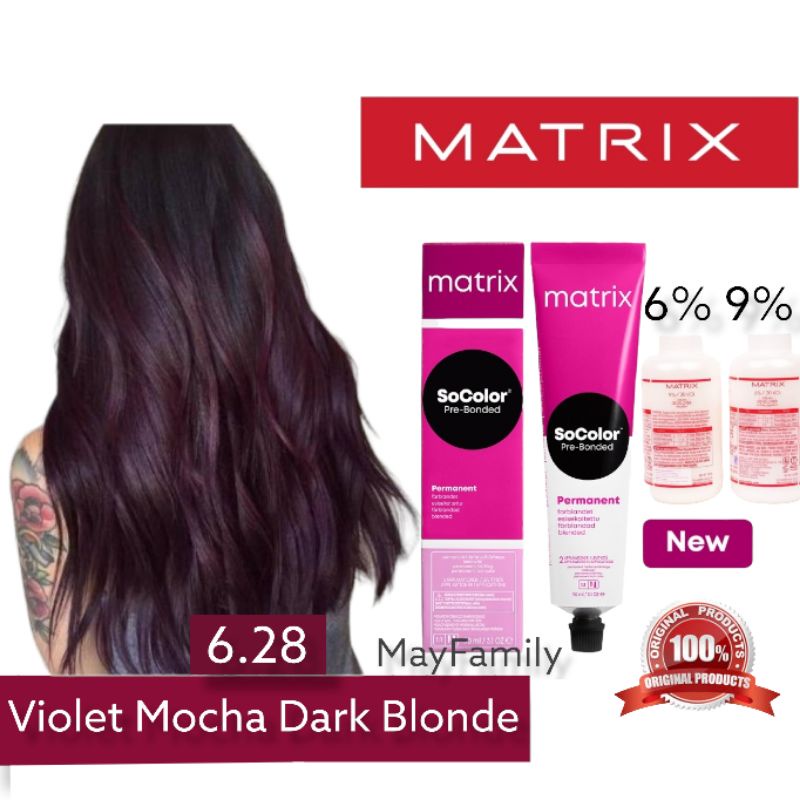 Matrix socolor 6.28 Violet mocha dark blonde , Cat rambut matrix , Pewarna rambut matrix