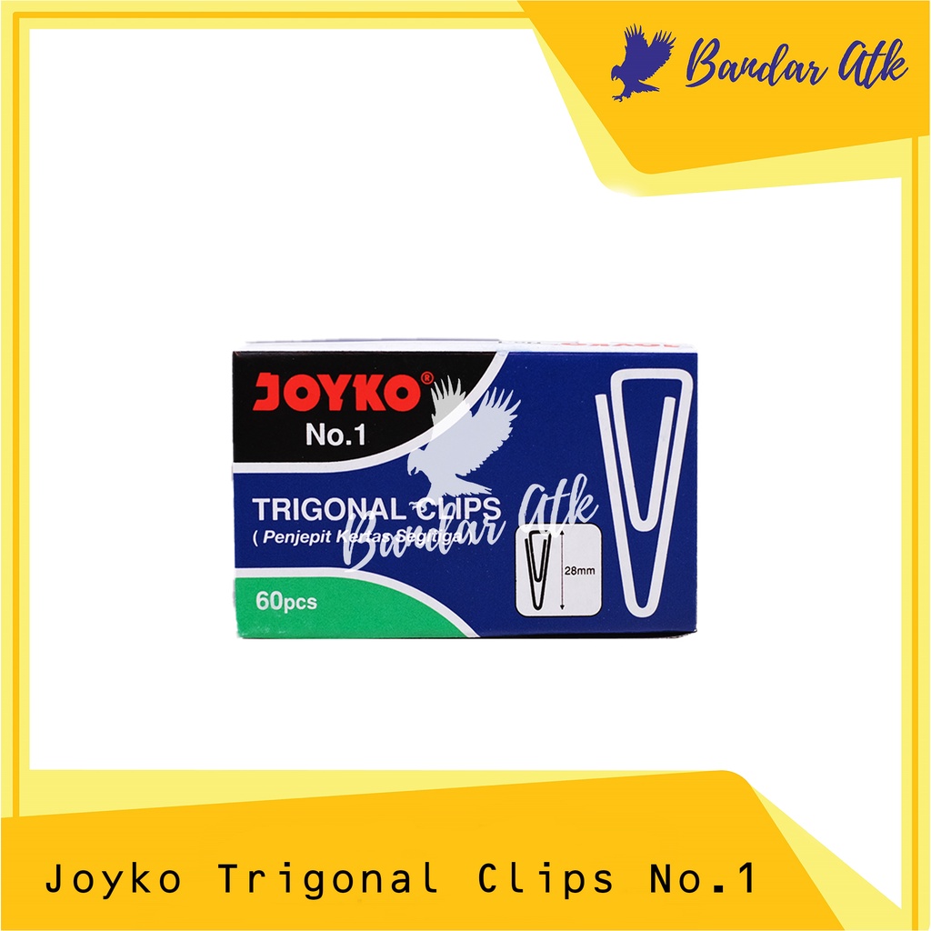 

Paper Clip No 1 Trigonal Clips Penjepit Kertas Joyko Kecil [1 PACK]