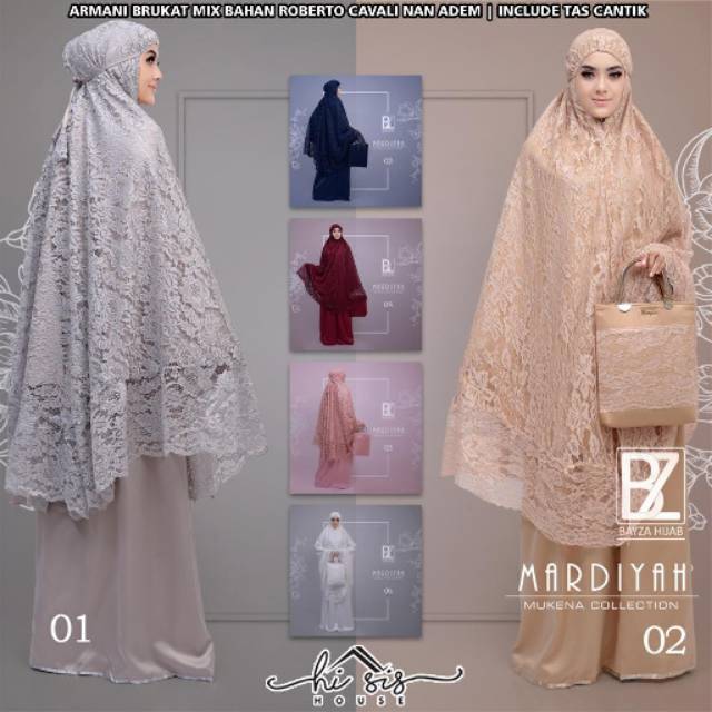 Mukena dewasa Mardiyah mukena broklat ORI by bayza hijab