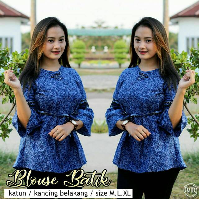 ATASAN BATIK WANITA/BLOSE BATIK/BAJU ATASAN BATIK/BLOUSE MURAH /BLOUSE /BAJU ATASAN MURAH