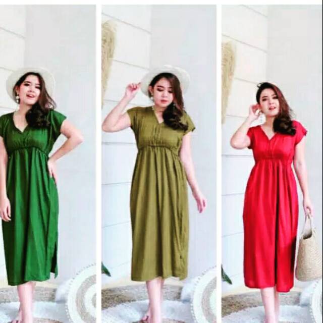 Dress manohara polos khas bali / long dress / dress rayon