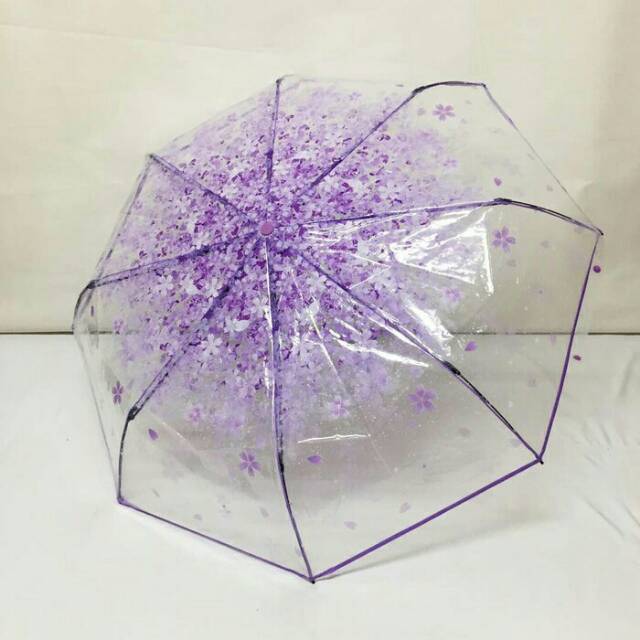 LART -  Payung lipat 3 transparan sakura - 301