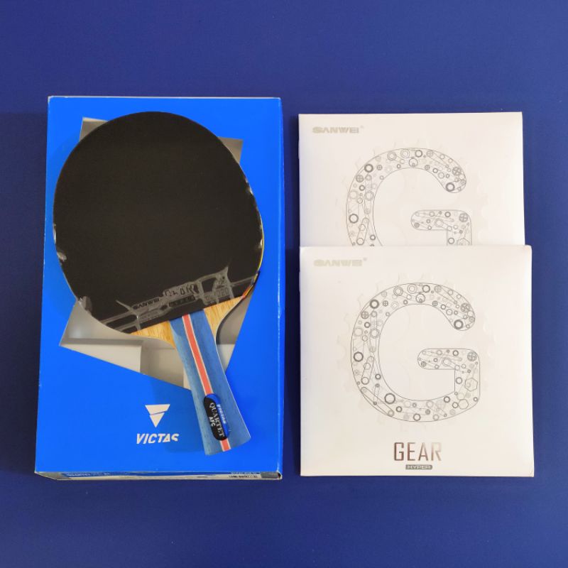 Full Setup Victas Quartet AFC FL + Sanwei Gear Hyper Bet Tenis Meja Pingpong