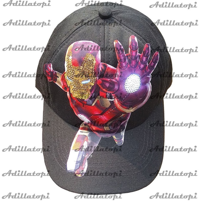 Topi anak led LOL/super Hero bisa nyala