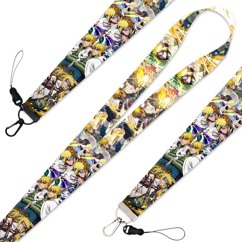 Tali Lanyard Motif Naruto Untuk Gantungan Kunci